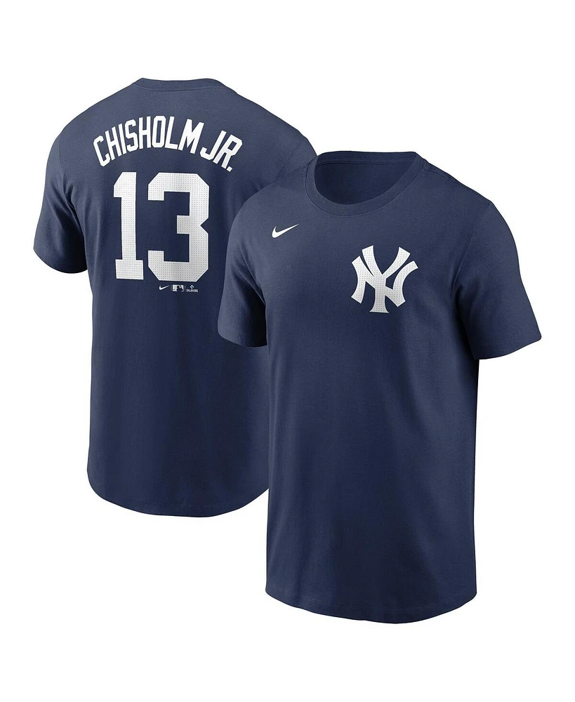 Nike Big Boys and Girls Jazz Chisholm Jr. Navy New York Yankees Player Name Number T-Shirt
