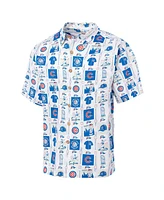 Reyn Spooner Men's White Chicago Cubs Champions Scenic Button-Up Shirt