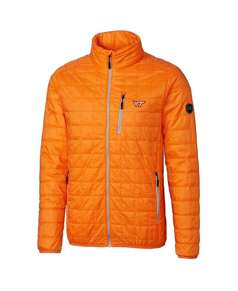 Cutter & Buck Men's Orange Virginia Tech Hokies Rainier Full-Zip Jacket