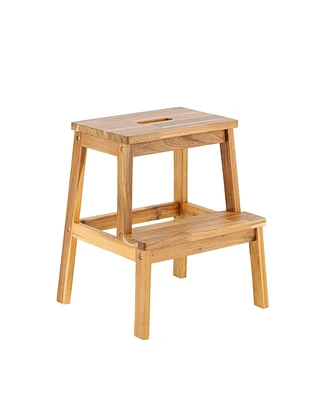 4-Stept Foldable Step Ladder with Tool Tray and Wide Non Slip Pedals, Convenient Handrails