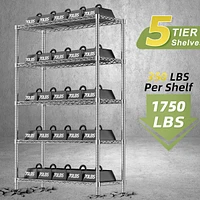 36" 5 Tier Chrome Wire Shelf