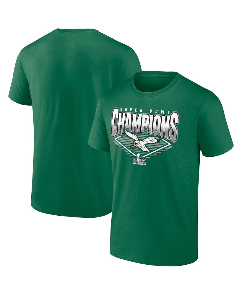 Fanatics Men's Kelly Green Philadelphia Eagles Super Bowl Lix Champions Big Tall Retro Graphic T-Shirt