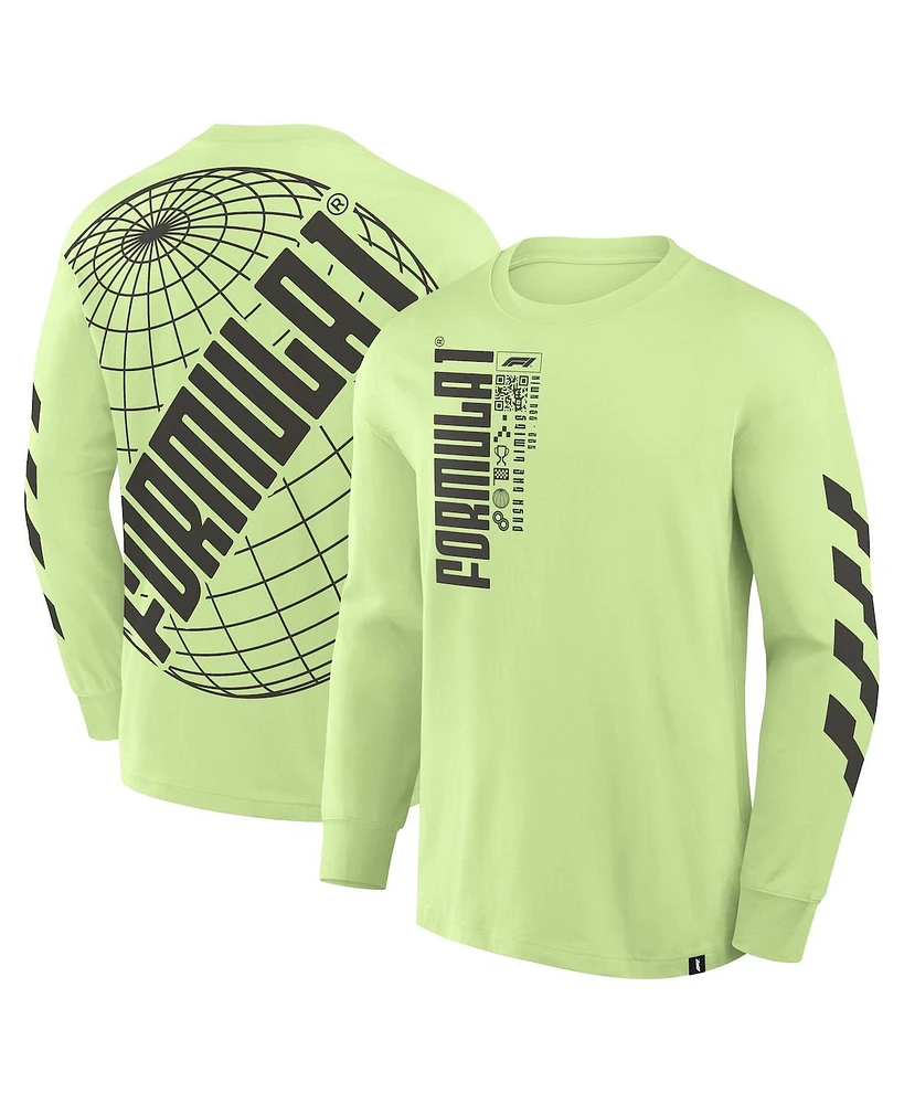 Formula 1 Men's Neon Green Quick Response Long Sleeve T-Shirt