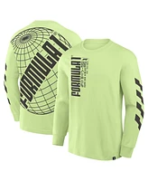 Formula 1 Men's Neon Green Quick Response Long Sleeve T-Shirt