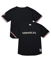 Mitchell & Ness Men's Black Florida State Seminoles On The Clock Full-Button Fashion Jersey