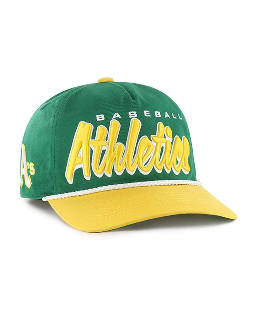 '47 Brand Men's Kelly Green Athletics Drop Shadow Rope Hitch Adjustable Hat