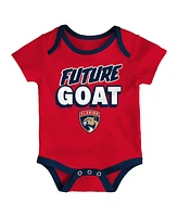Outerstuff Newborn Florida Panthers Loyal Buddies Bodysuit, Set of 3