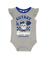 Outerstuff Newborn Los Angeles Dodgers Cutie Ball Bodysuit, Set of 2