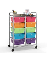 10-Drawer Rolling Storage Cart
