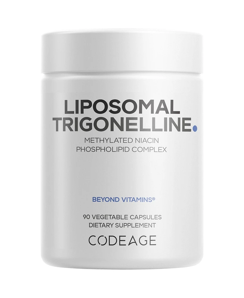 Codeage Liposomal Trigonelline - 250 mg Per Capsule - 3-Month Supply - Plant-Based Alkaloid - Liposomal Delivery for Bioavailability