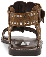 Steve Madden Women's Brazinn-s Studded Flat Gladiator Sandals
