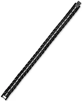 Esquire Men's Jewelry Diamond Chevron Flex Bracelet (1/4 ct. t.w.) in Black Ion-Plated Stainless Steel