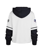 '47 Brand Women's White Detroit Tigers Trifecta Shortstop Cropped Pullover Hoodie