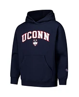 Champion Big Boys and Girls Navy UConn Huskies Campus Pullover Hoodie