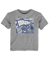 Outerstuff Toddler Heather Gray Los Angeles Dodgers Ballpark Fun T-Shirt