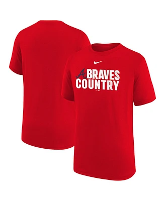 Nike Big Boys and Girls Red Atlanta Braves Local Legend T-Shirt