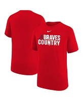 Nike Big Boys and Girls Red Atlanta Braves Local Legend T-Shirt