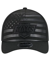 New Era Men's Black Los Angeles Kings Game Day Stealth Flag 9FORTY A-Frame Adjustable Hat