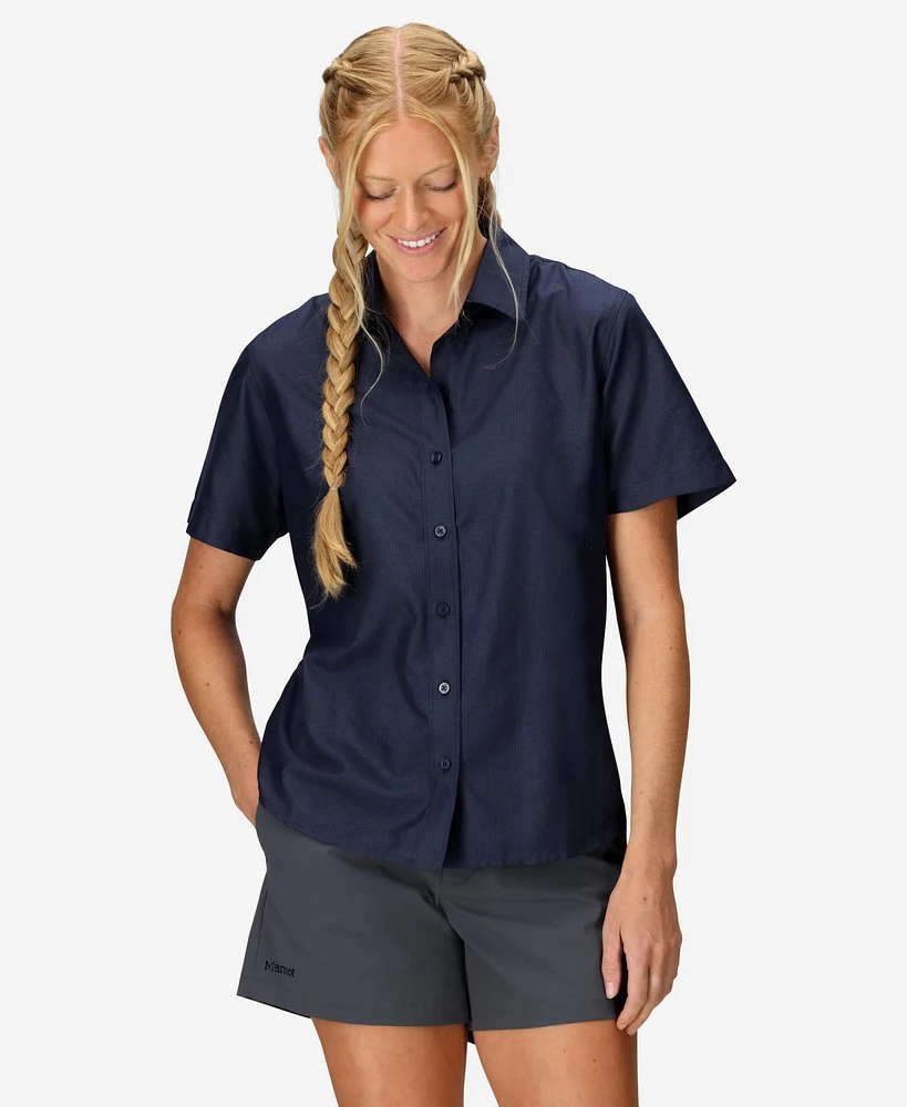 Marmot Women's Air Exchange Short Sleeve Camp Collar Shirt