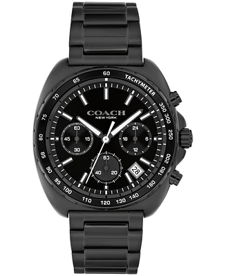 Coach Men's Charter Ionic Plated Black Steel Bracelet Watch, 39mm