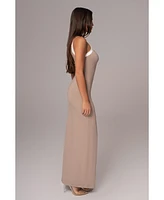 Jluxlabel Plus White Francesca Contrast Maxi Dress
