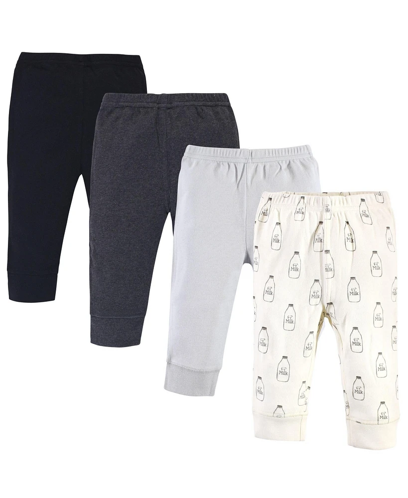 Touched by Nature Toddler Boys Organic Cotton Pants 4pk, Milk