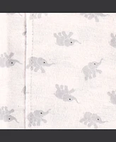 Hudson Baby Luvable Friends Boys Cotton Poly Flannel Burp Cloths 8-Pack, Elephant, One Size