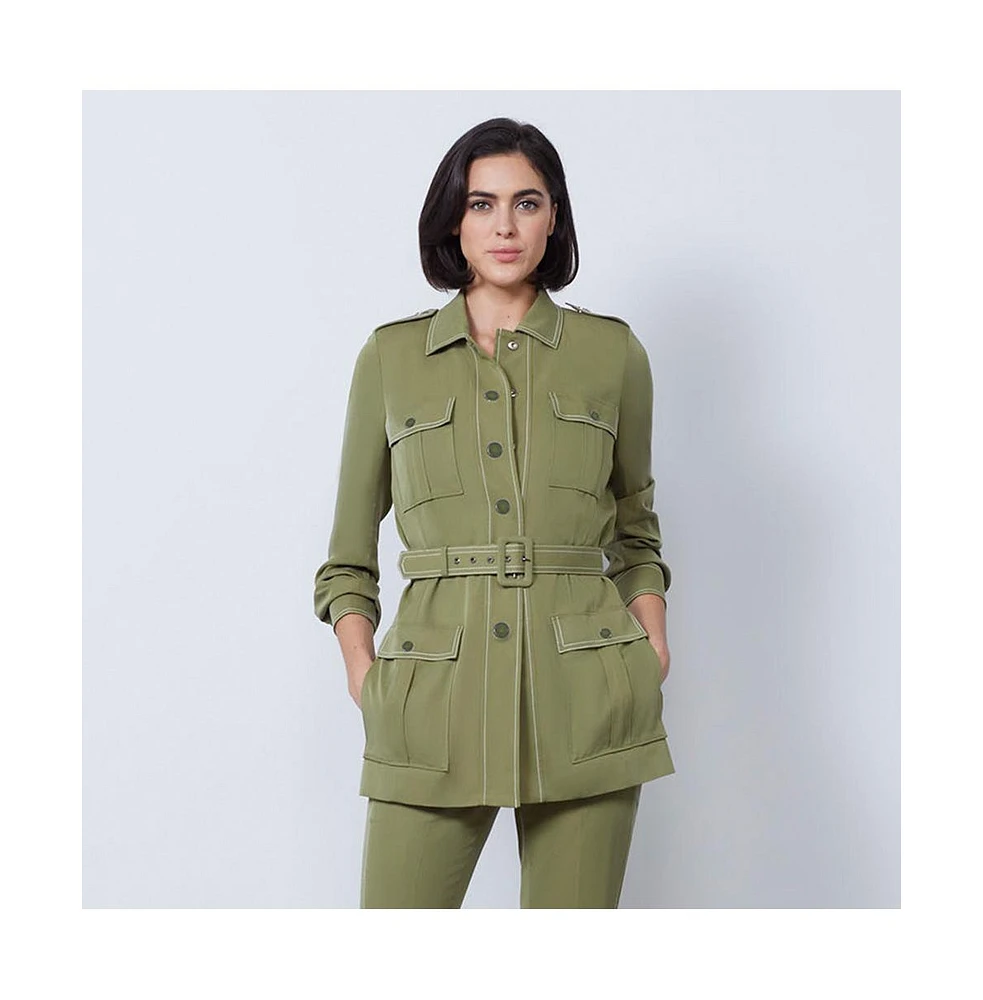 Etcetera Women's Green Safari Jacket Chatterley