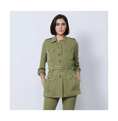 Etcetera Women's Green Safari Jacket Chatterley