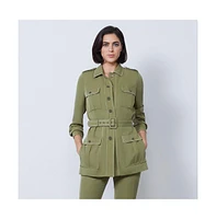 Etcetera Women's Green Safari Jacket Chatterley