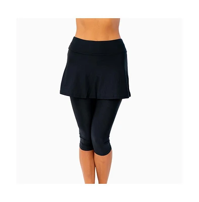Calypsa Women's Skirted Swim Capris