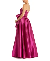 Mac Duggal Women's Strapless Taffeta Gown With Ruffle Detail