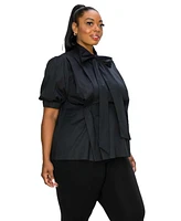 L I V D Plus Ashlyn Ribbon Blouse