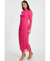 Quiz Women's Mesh Hotfix Maxi Dress