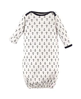 Luvable Friends Baby Boys Cotton Gowns Nautical, Preemie/Newborn