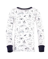 Touched by Nature Toddler Boys Unisex Cotton Tight-Fit Pajama Set, Arctic, 3