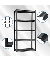 72"H 5 Tier Metal Shelves for Storage Garage Shelving 2000LBS Heavy Duty Storage Shelves Adjustable Garage Shelf Industrial Shelving Unit Storage Util