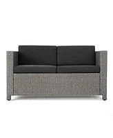 Modern 4-Piece Outdoor Wicker Sofa Set with Cushions