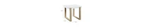 Rectangular Side Table with Thick Tabletop – Sleek High Gloss Design