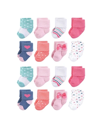 Little Treasure Baby Boys Cotton Rich Terry Socks 16-Pack