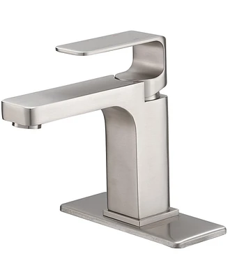 Single Hole Single-Handle Bathroom Faucet Brushed Nickel
