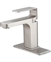 Single Hole Single-Handle Bathroom Faucet Brushed Nickel