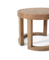 Acacia Wood Side Table, Patio, Pool, Porch (Brown Wash)