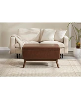Mid-century modern storage bench/coffee table, Assembled, Living/entry/family room