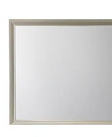 Champagne Finish Dresser Mirror – Rectangular Wood Encased Frame
