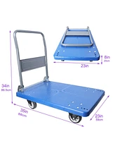 Heavy Duty Hand Truck Upgraded Foldable Push Cart Dolly 660 lbs Capacity Moving Platform Hand Truck