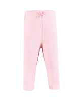 Hudson Baby Girls Cotton Pants and Leggings, Strawberry Flowers