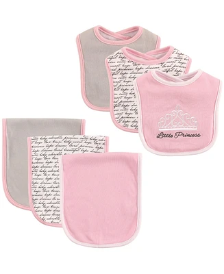 Hudson Baby Infant Boy Cotton Bib and Burp Cloth Set 6pk, Airplane, One Size