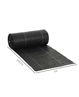 Outsunny 4FT x 300FT Weed Barrier Landscape Fabric, Weed Control Fabric