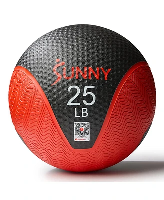 Sunny Health & Fitness Medicine Ball 25LBS, Non-slip Grip